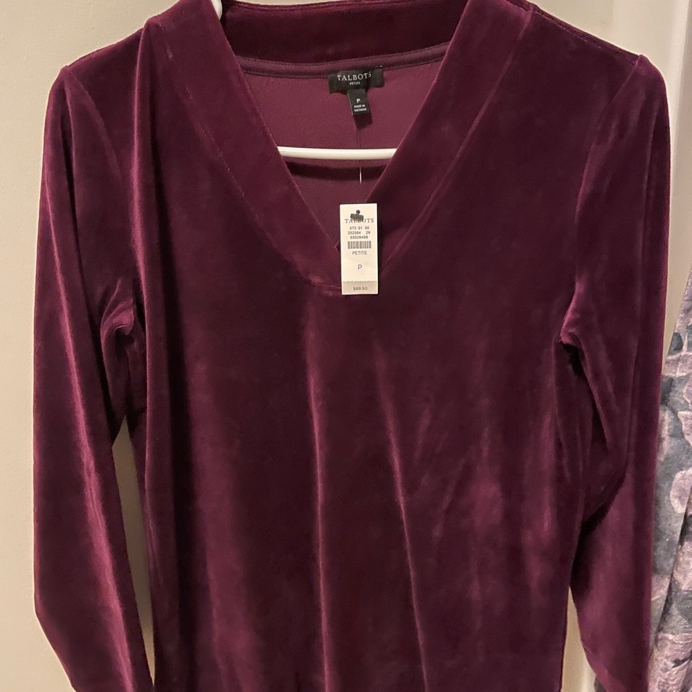 Burgundy Velvet Top